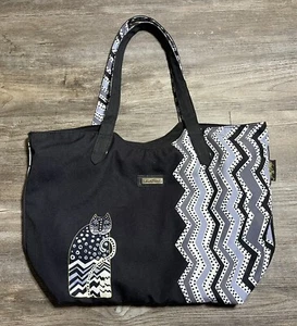 Laurel Burch Large Felinecore Tote Zip Top Bag Scoop Double Shoulder Strap Cats - Bild 1 von 11