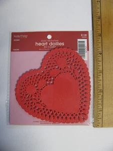 Brother Sister VALENTINE HEART DOILIES Red 4" X 3.75" 24 Pieces NIP - Picture 1 of 1