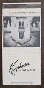 Kriegshauser Mortuaries "Matchcover" - Picture 1 of 2