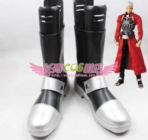 Scarpe cosplay Fate/Stay Night Archer EMIYA stivali lunghi scarpe gioco di ruolo fatte a mano - Foto 1 di 4