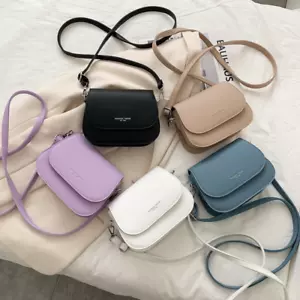 Saddle Bag Damen Umhängetasche Tasche Mädchen Sommer schlicht Mode Schultertasche - Bild 1 von 17