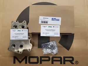 Engine Oil Cooler Jeep Wrangler JK 2.8CRD 2007-2018 Mopar 68032203AA - Picture 1 of 2