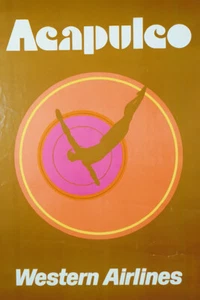 Brasilien Acapulco Poster von Vintage Reiseposter Giclée Kunstdruck kostenloser Versand - Bild 1 von 3