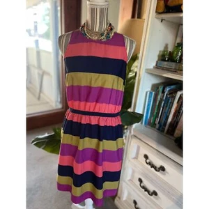 Ann Taylor's The Loft Sleeveless Stripped Dress, 14 - Picture 1 of 13