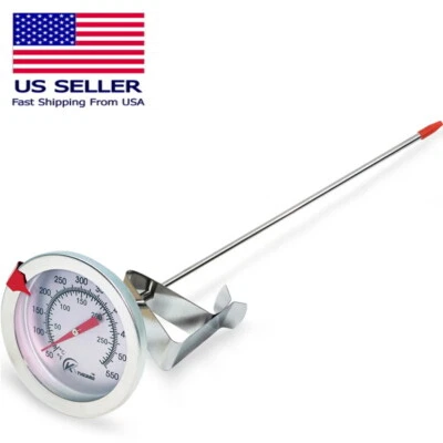 12" Meat Cooking Thermometer Stainless Steel Stem BBQ Grill Deep Fry No Battery - Image 1 of 2