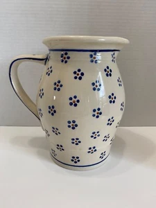 BOLESLAWIEC Handmade Polish Pottery 8" Tall Pitcher - Picture 1 of 5