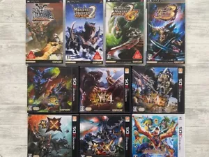 SONY PSP Nintendo 3DS Monster Hunter 1 2 & 2G & 3 3G & 4 4G & X & XX & Stories - Picture 1 of 22