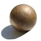 Vintage MCM Hand Crafted Nailed Brass Copper Sphere Ball 4”