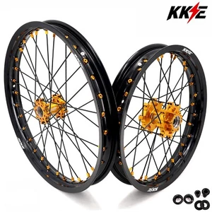 for Surron Light Bee-X 2019-2025 - KKE 1.6*19/1.85*16 E-Bike Wheels CNC Gold Hub - Picture 1 of 14