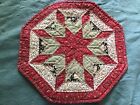Handmade Quilted Beautiful Table Topper Wall Hanging ~ Hand pieced / Quilted 