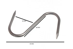 Metzger Spitz S HAKEN Kitchen Nutzen Rack 10.2cm 100mm Zp Stahl mit Packung 25 - Bild 1 von 1