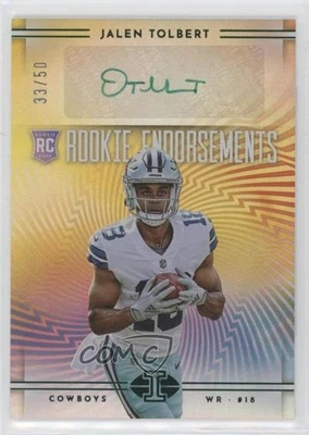 2022 Panini Illusions Rookie Endorsements Green /50 Jalen Tolbert #RE-JT Auto RC - Image 1 of 2