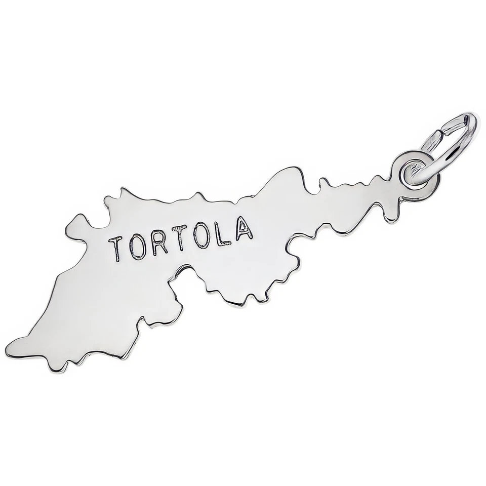 Dije mapa tortola - metal - plata de ley Foto 1 de 1