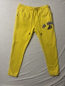 Los Angeles Lakers Pro Standard Yellow Swear Pants Men’s Large Lot # 10002 - Picture 1 of 13