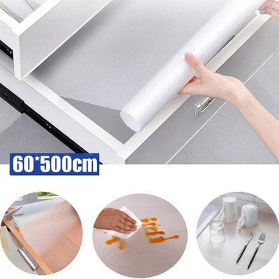 Anti Non Slip Drawer Mat Shelf Liner Cabinet Storage Pad Kitchen 60*500cm EVA - image 1 of 4