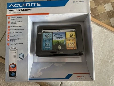 AcuRite Wireless Home Weather Station w/ Color Display-Indoor-Outdoor Temps NEW - Image 1 of 4