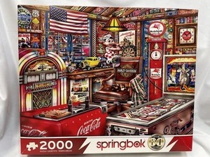 MAN CAVE 2000 Pc Puzzle Springbok 2023 Coca Cola Harley Mobilegas Big Boy Comp - Picture 1 of 9