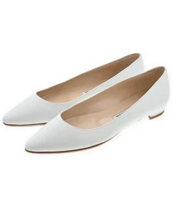 MANOLO BLAHNIK Pumps Women's Size 35 White Leather - Picture 1 of 6