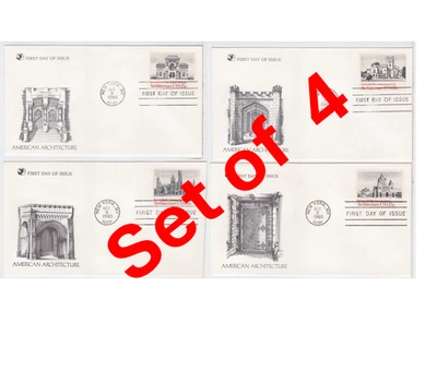 TurtlesTradingPost- American Architecture- 1980 - FDC #1838-41 Readers Digest - Image 1 of 3