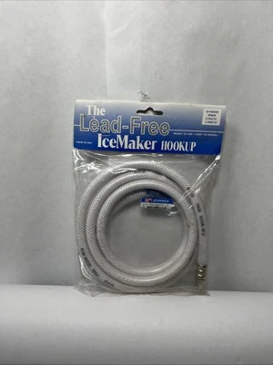 ***Línea de conexión para máquina de hielo sin plomo S#49599 5' 1/4c x 1/4c poli trenzado hecha en EE. UU. Foto 1 de 4