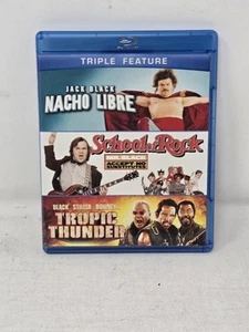 Jack Black: Triple Feature Blu-ray Set Nacho Libre School of Rock Tropic Thunder - Imagen 1 de 8