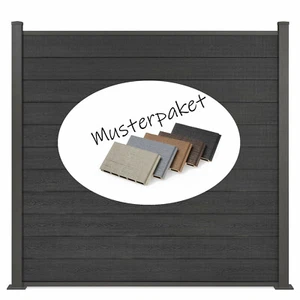 Musterpaket WPC Zaun Eleganz in Anthrazit, Grau, Beige und Braun - Bild 1 von 1