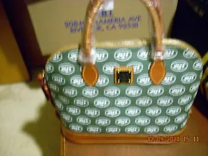 NFL NEW YORK JETS FOOTBALL DOONEY & BOURKE SATCHEL CROSSBODY BAG FAN / TAILGATE - Picture 1 of 2