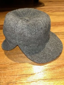Vintage J. Crew Polartec grau Fleece Mütze große Ohrenwärmer Klappen 90er Ruderer Trapper - Bild 1 von 9