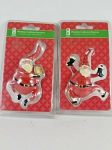 Merry Brite Silly Santa Ornaments 2005 Holiday Home Collection Set of 2 - Picture 1 of 7