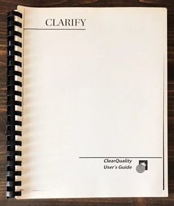 Clarify - Guía del usuario ClearQuality (1994) - Imagen 1 de 9