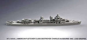 3x 1:2400 USS Charles Ausburne 1943 - Picture 1 of 1