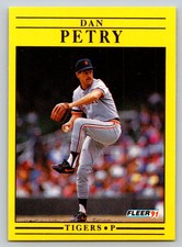 1991 Fleer #347 Dan Petry Detroit Tigers