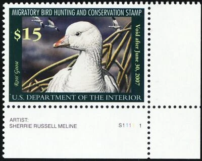 RW73, Mint NH XF/Superb $15 Duck Stamp - PFC Graded 95 Certificate * Stuart Katz - Image 1 of 2
