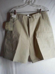 NWT Wrangler Rugged Wear Explorer Wear Beige Shorts Sz 34 Mens 100% cotton - Picture 1 of 5