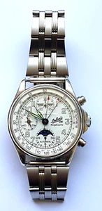 DuBois 1785 Perpetuelle Automatic DayDate fase lunar plata 925 con 1 oro fino DM - Imagen 1 de 7