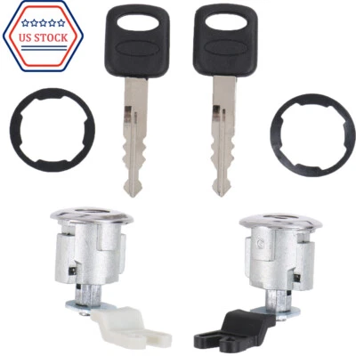 Juego de 2 cilindros de cerradura delantera puertas nuevos para furgoneta E150 E250 E350 Econoline Foto 1 de 4