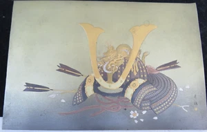 RARE JAPANESE SAMURIA HELMET WITH DARGON SIGNED - Picture 1 of 6