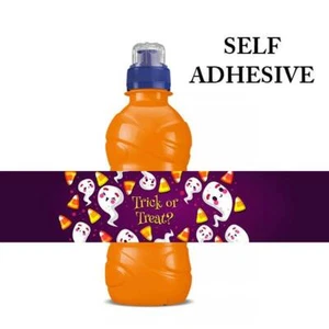 HALLOWEEN BEBIDA FRUTA BROTE BEBIDA BOTELLA ETIQUETAS ENVOLTORIOS PEGATINA TRUCO TRATAMIENTO X7 - Imagen 1 de 1