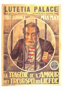 CP Postcard Plakat Kino Emile Jannings Mia May Ausgabe Brüssel
