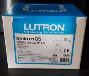 Lutron See Touch QS QSWS2-5BRLN-WH-G Kabelgebundene Tastatur 24-36 V 30mA - Bild 1 von 5
