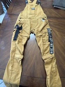 Smoke Rise Overalls Size M Brown Canvas Straight Leg Cargo Grunge Skate Y2K - Picture 1 of 8