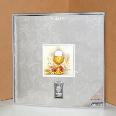 Album fotografico per la Comunione placca argento 32x32 foto 50 fogli  Eris - Immagine 1 di 2