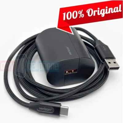 Verizon USB Fast Charger & 6FT USB-C Cable for Galaxy S23/22/21/20/Plus/Ultra/FE - Image 1 of 4