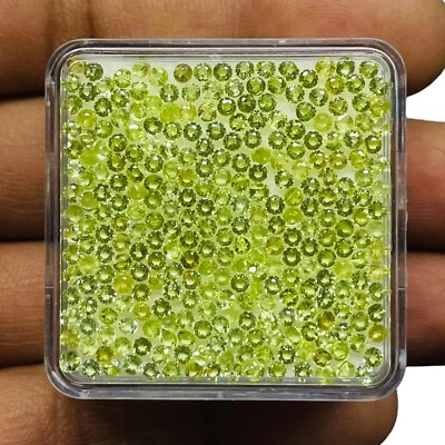 250 Stück Natürlich Peridot 2mm Rund Schliff Top Qualität Lose Unbehandelt - Bild 1 von 4