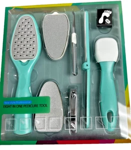8-in-1 Pedicure Kit Professional Foot Care Tools, Dead Skin Remover for Home - Picture 1 of 10