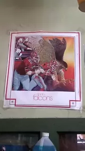 Original 1979 Vintage NFL Atlanta Falcons Football Poster NEW,BY CHUCK REN,Damac - Picture 1 of 11