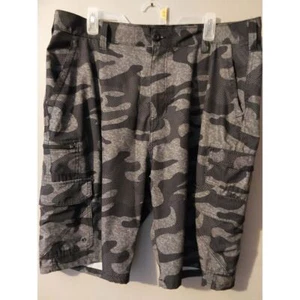 Mens Iron Co. Black & Gray Camo Shorts Size 38 - Picture 1 of 7