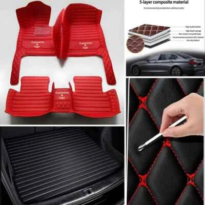 For Mercedes-Benz Car Floor Mats&Trunk Mat Carpets Luxury Waterproof Fit All Pad - Image 1 of 4