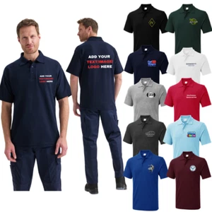Personalised Custom Polo Shirt Custom Printed Logo Unisex Stag Work Wear Uniform - Picture 1 of 34