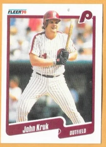 John Kruk Philadelphia Phillies #565 - Fleer casi nuevo-como nuevo 1990 - Imagen 1 de 2
